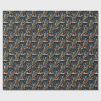 Vintage julgran inpapperspapper presentpapper