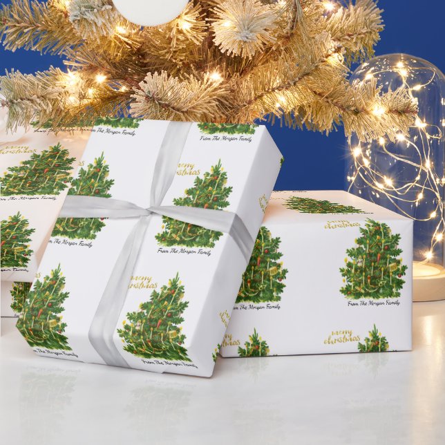 Vintage julgran jul presentpapper (Helgdagar)