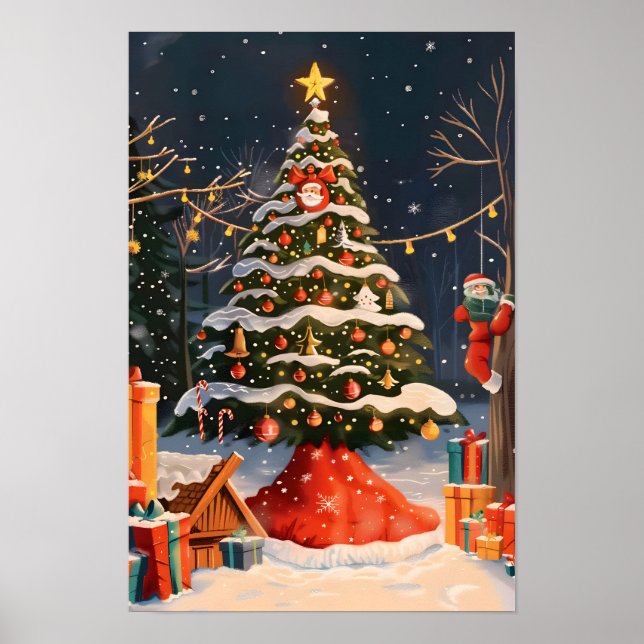 Vintage julgran poster (Framsidan)