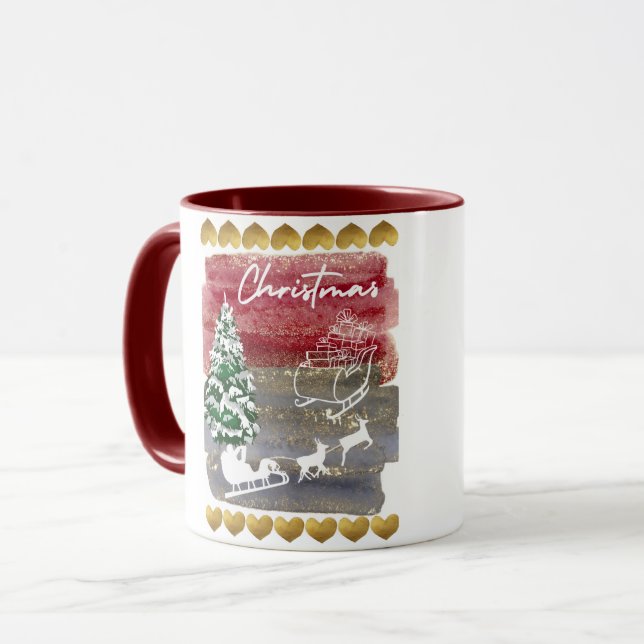 Vintage julgranar  mugg (Framsida vänster)