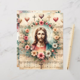 Vintage julgranar påskkort Scrapbookpapper