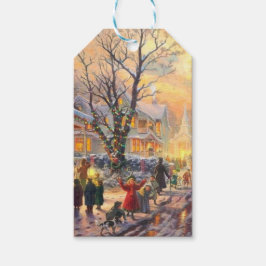 Vintage-julgrannskap Presentetikett