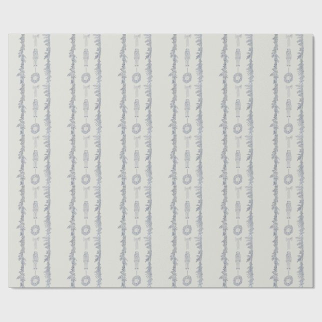 Vintage julgransgirlang nötknäppare rand presentpapper (Platt)