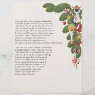 Vintage julgrensgren med ängel, höger
