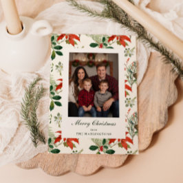 Vintage julgrönsaksmönster julkort