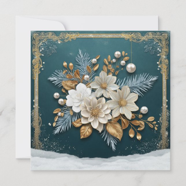 Vintage-julhälsningskort (Framsida)