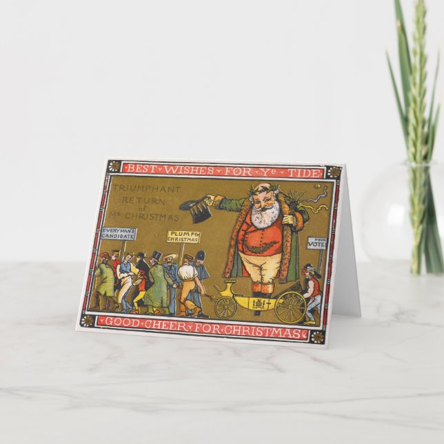 Vintage-julhälsningskort Helgkort (Framsida)