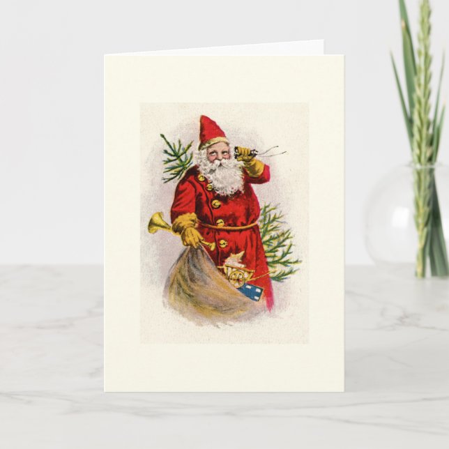 Vintage julhälsningskort kort (Framsida)