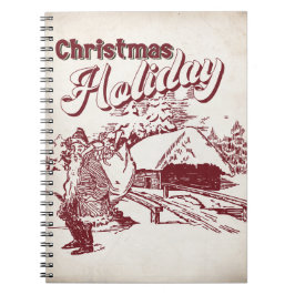 Vintage julhelg  anteckningsbok