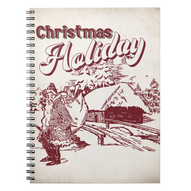 Vintage julhelg  anteckningsbok (Framsidan)