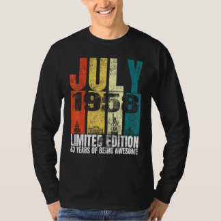 Vintage juli 1958 Födelsedagskostym 63 år gammal 6 T Shirt
