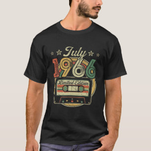 Vintage Juli 1966 Kassettband 55:e födelsedagsdek T Shirt