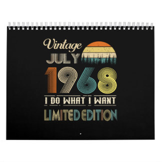 Vintage juli 1968 Vad jag vill ha Begränsadare utg Kalender