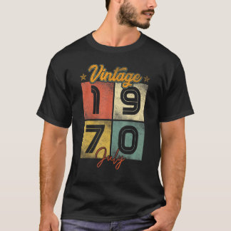 Vintage juli 1970 52 år gammal 1 t shirt
