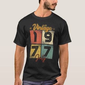 Vintage juli 1977 45 år gammal t shirt