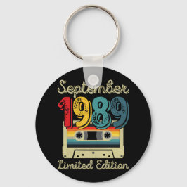 Vintage juli 1989 Kassettband 32:a födelsedagen Nyckelring