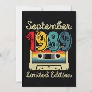 Vintage juli 1989 kassettband 32-årsdag inbjudningar