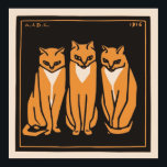 Vintage Julie De Graag Three Cats Trio Art Deco Poster<br><div class="desc">Julie De Graag Three Cats: Whimsical Trio Art Print for Cat Lovers "Julie De Graag Three Cats" Art Print är en underbar biet som fångar själva kärnan i kattdjurets charm och lekande sällskap. Skapat av den begåvade konstnären Julie De Graag, den här vismliga trion av katter för med sig en...</div>