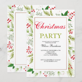 Vintage-julinbjudan Inbjudningar