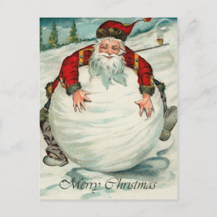 Vintage juljulkort helg vykort