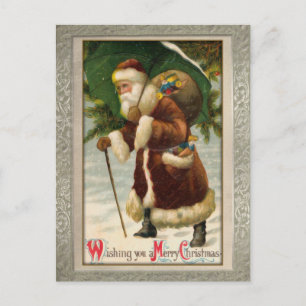 Vintage juljulkort helg vykort