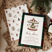 Vintage julkarusell Tartan Baby Shower