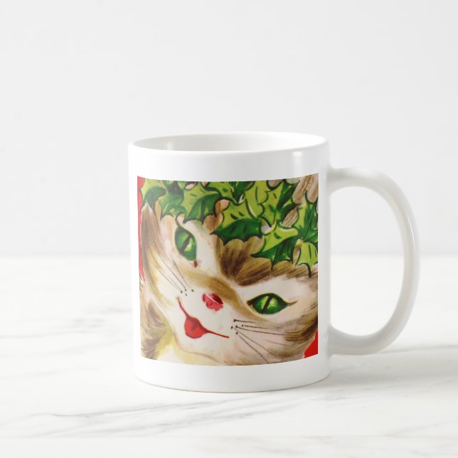 vintage julkatten kaffemugg (Höger)