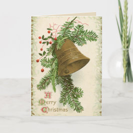 Vintage julklapp (Evergreen) Helgkort