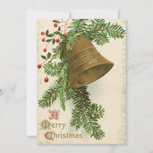 Vintage-julklapp (Evergreen) - platta kort