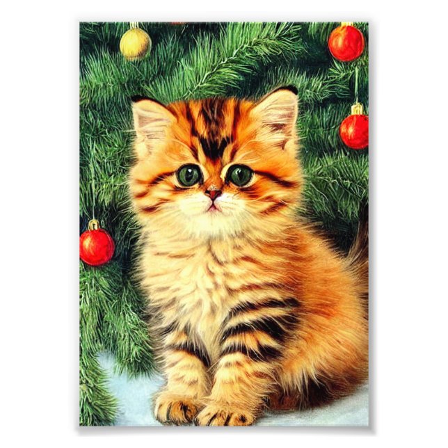 Vintage-julklapp Fototryck (Framsidan)