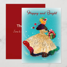 Vintage-julklapp: guld glitter