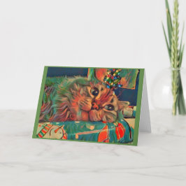 Vintage-julklapp Helgkort