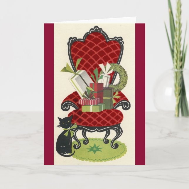 Vintage-julklapp Helgkort (Framsida)