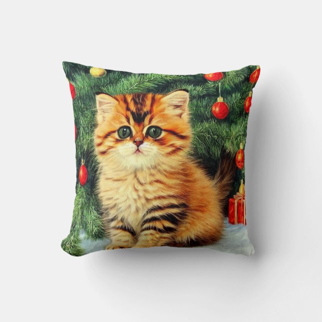 Vintage-julklapp Kudde (Framsida)