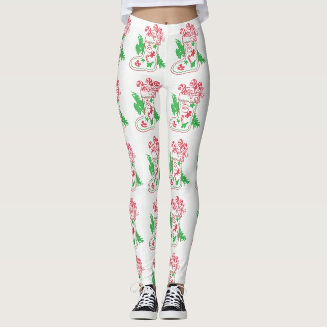 Vintage-julklapp Leggings (Framsida)