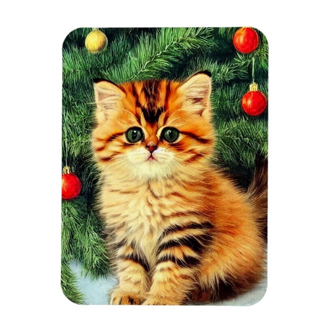 Vintage-julklapp Magnet (Vertikal)