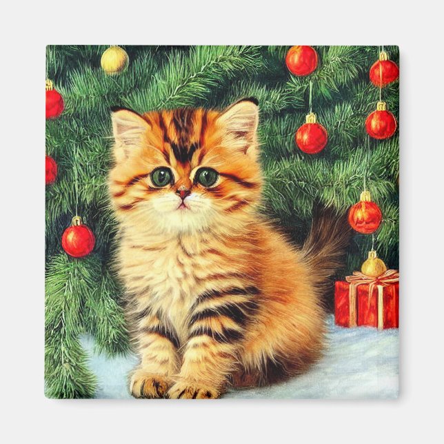 Vintage-julklapp Magnet (Framsidan)