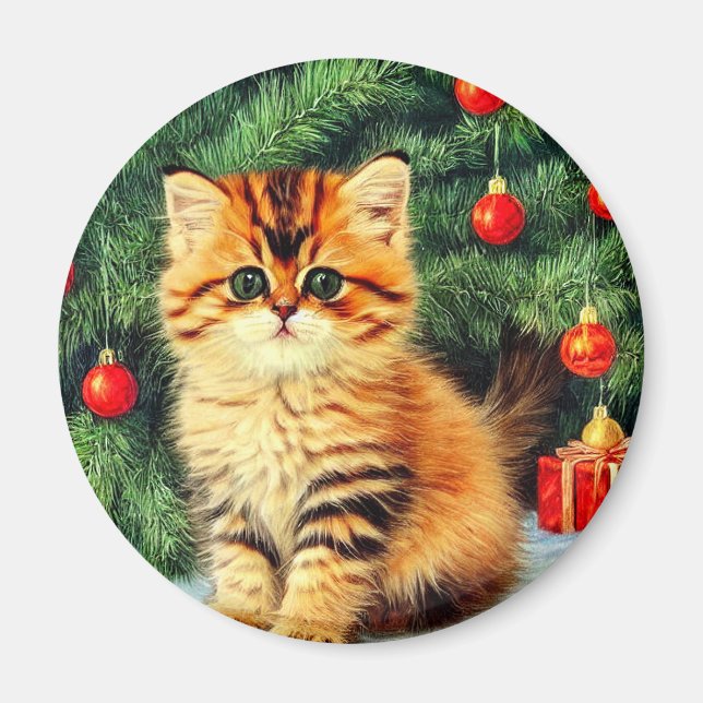 Vintage-julklapp Magnet (Framsidan)