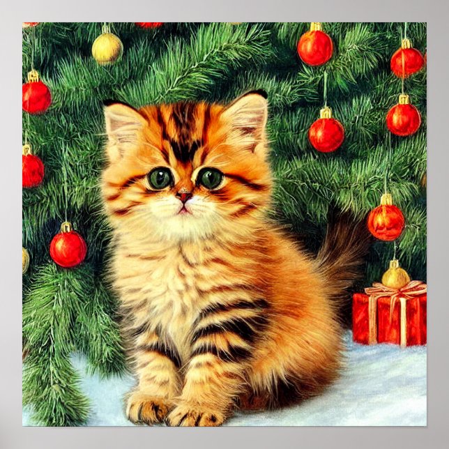 Vintage-julklapp Poster (Framsidan)