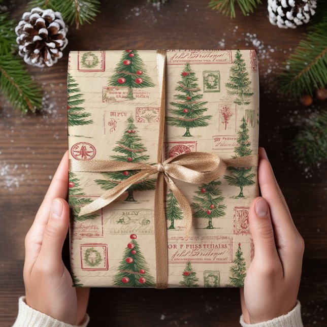 Vintage julklapp presentpapper (Skapare uppladdad)