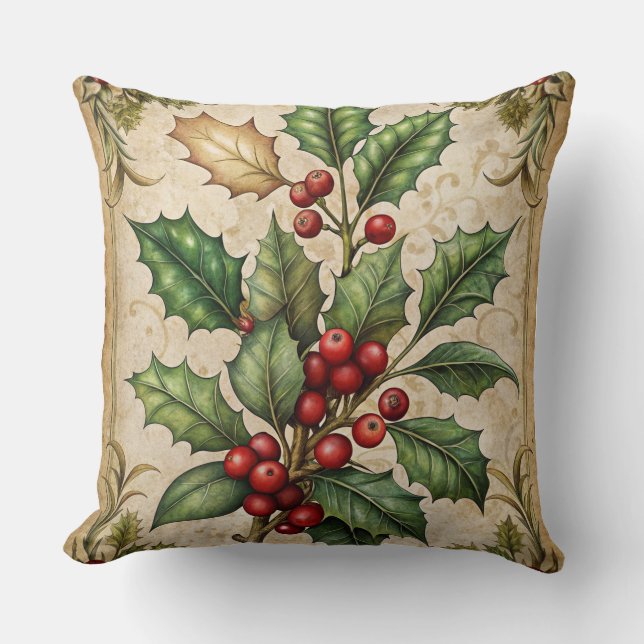 Vintage-julklapp - Retro-Helgdag-design Kudde (Framsida)