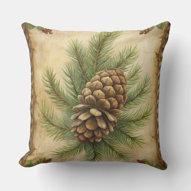 Vintage-julklapp - Retro-Helgdag-design Kudde (Framsida)