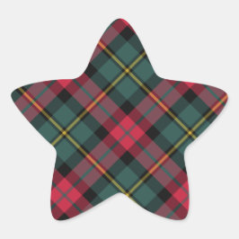 Vintage julklapp stjärnformat klistermärke