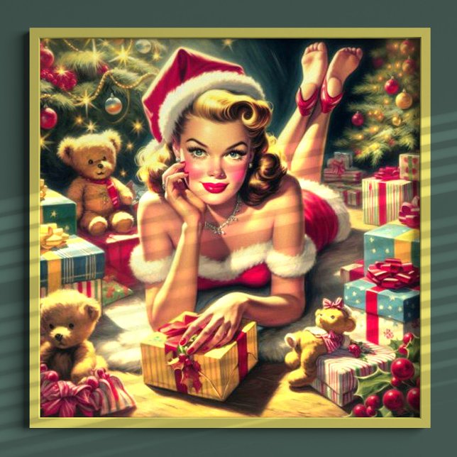 Vintage julklapp upp poster (Skapare uppladdad)