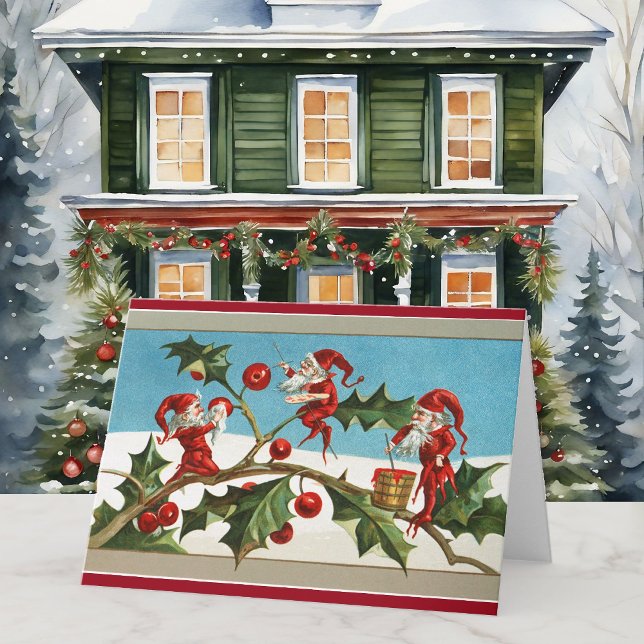 Vintage-julklappar X 3 Personalize-meddelande Kort (Skapare uppladdad)