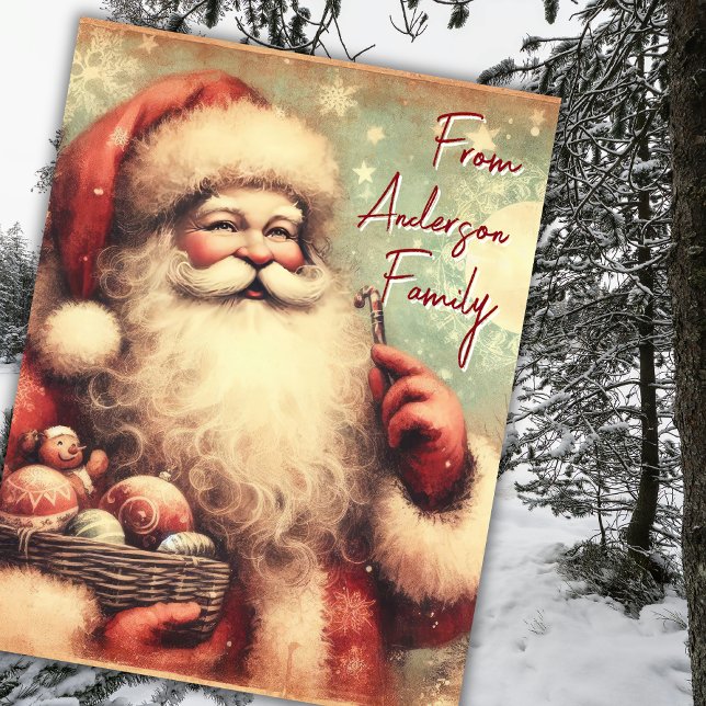 Vintage Julklappshälsningar Julhelger Vykort (Skapare uppladdad)