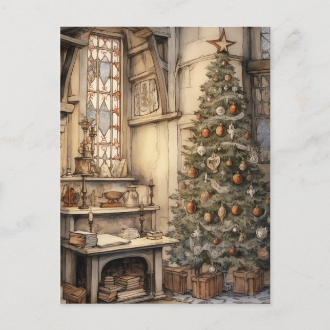 Vintage-julkontoret Vykort (Framsida)