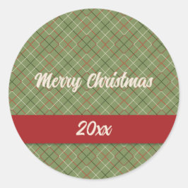 Vintage-julkontroll Runt Klistermärke