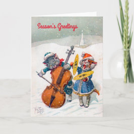 Vintage-julkort, Arthur Thiele Cats Helgkort