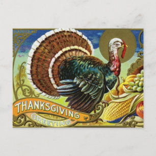 Vintage julkort för Thanksgiving Vykort